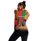 Faso Rises Our Soil Our Rules Women Racerback Tank Ibrahim Traore Revolutionary Spirit