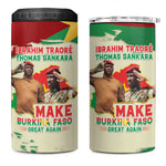 Ibrahim Traore Thomas Sankara 4 in 1 Can Cooler Tumbler Make Burkina Faso Great Again