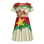Ibrahim Traore Thomas Sankara Kid Short Sleeve Dress Make Burkina Faso Great Again