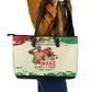 Ibrahim Traore Thomas Sankara Leather Tote Bag Make Burkina Faso Great Again