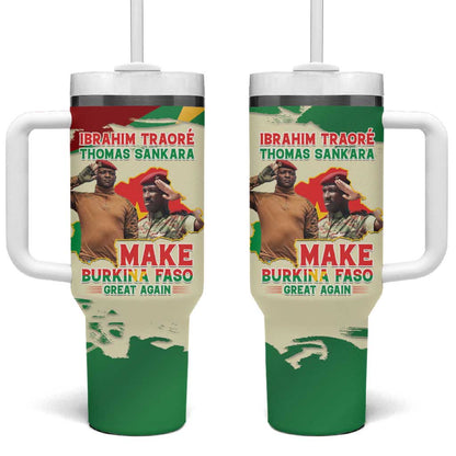 Ibrahim Traore Thomas Sankara Tumbler With Handle Make Burkina Faso Great Again