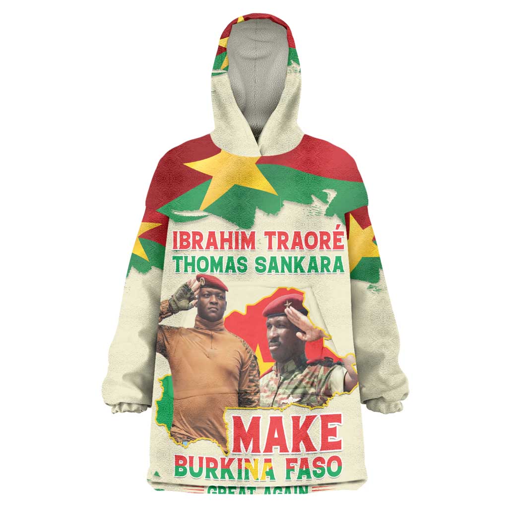 Ibrahim Traore Thomas Sankara Wearable Blanket Hoodie Make Burkina Faso Great Again