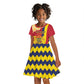 Personalised Afro Chad Kid Short Sleeve Dress Happy 65th of Independence