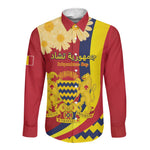 Personalised Afro Chad Long Sleeve Button Shirt Happy 65th of Independence