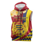 Personalised Afro Chad Sleeveless Zip Hoodie Happy 65th of Independence - African Pride