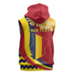 Personalised Afro Chad Sleeveless Zip Hoodie Happy 65th of Independence - African Pride