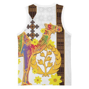 Melkam Enkutatash Eritrean Basketball Jersey Camel With Habesha Tilet Pattern LT15