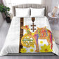 Melkam Enkutatash Eritrean Bedding Set Camel With Habesha Tilet Pattern - African Pride
