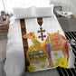 Melkam Enkutatash Eritrean Bedding Set Camel With Habesha Tilet Pattern - African Pride