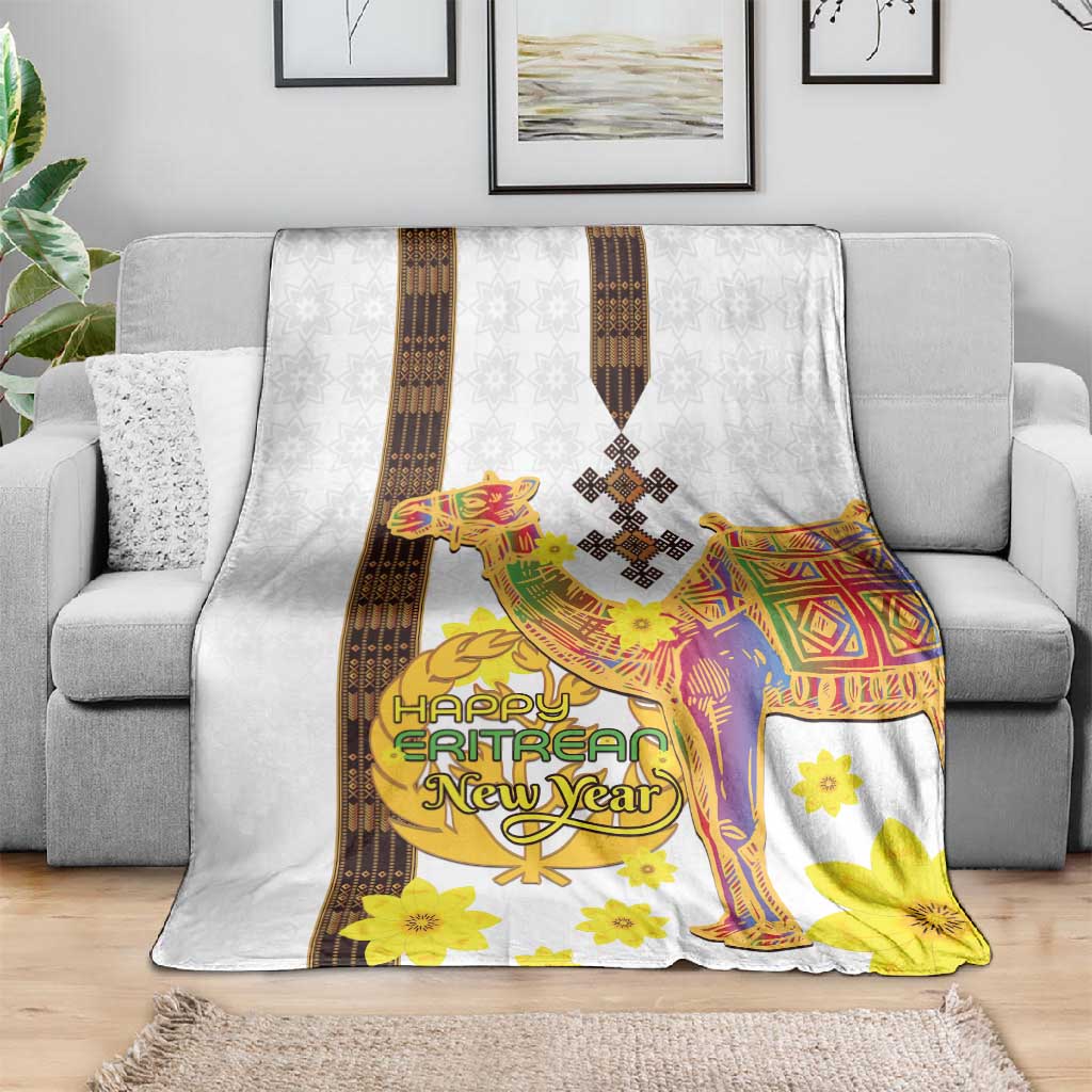 Melkam Enkutatash Eritrean Blanket Camel With Habesha Tilet Pattern - African Pride