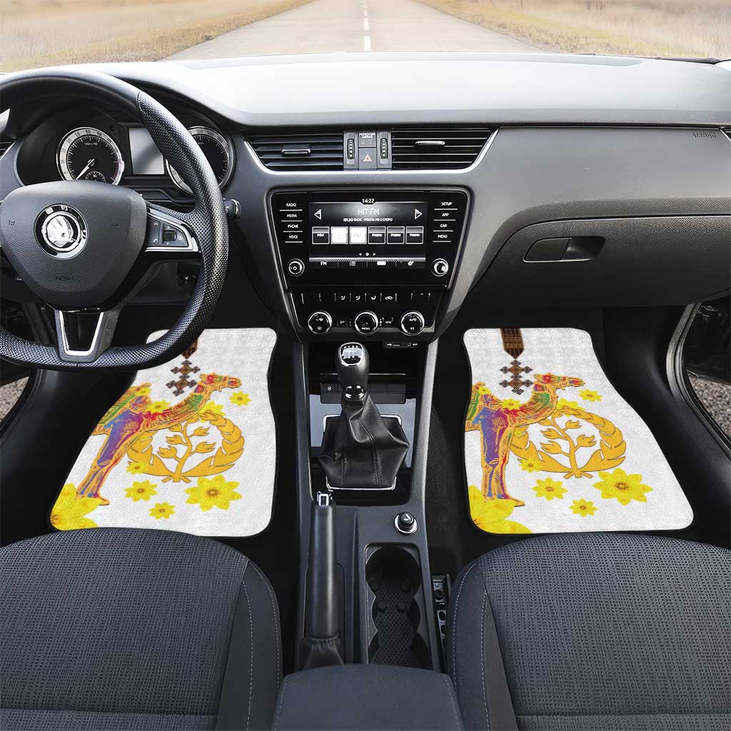 Melkam Enkutatash Eritrean Car Mats Camel With Habesha Tilet Pattern - African Pride