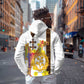 Melkam Enkutatash Eritrean Zip Hoodie Camel With Habesha Tilet Pattern - African Pride