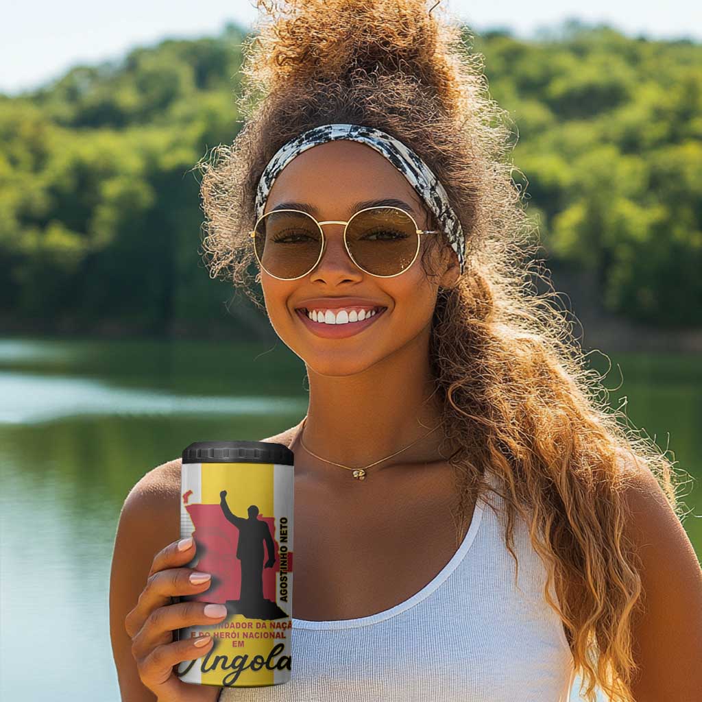 Personalized Dia dos Herois Nacionais de Angola 4 in 1 Can Cooler Tumbler 17 de Setembro - African Pride