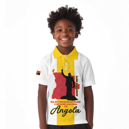 Personalized Dia dos Herois Nacionais de Angola Kid Polo Shirt 17 de Setembro - African Pride