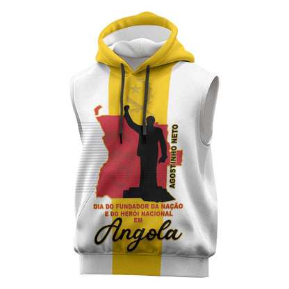 Personalized Dia dos Herois Nacionais de Angola Sleeveless Hoodie 17 de Setembro - African Pride