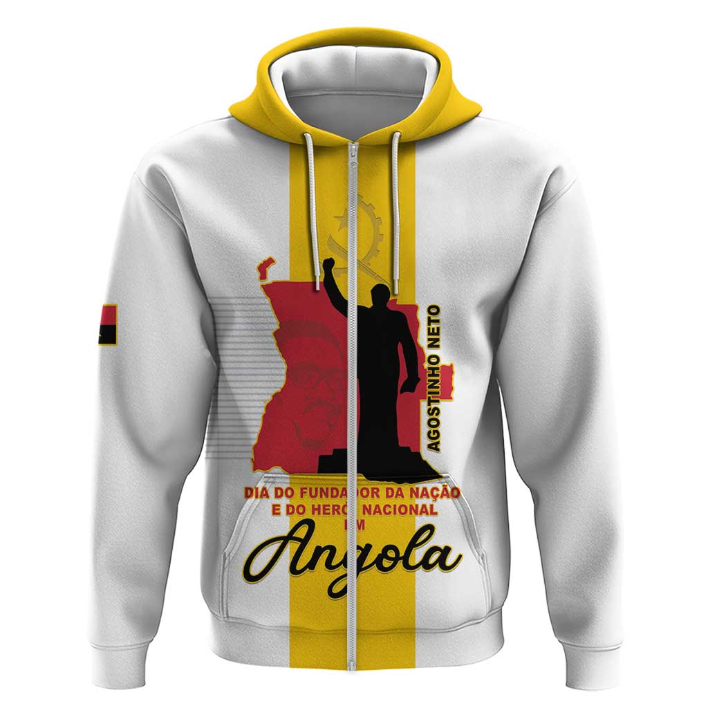 Personalized Dia dos Herois Nacionais de Angola Zip Hoodie 17 de Setembro - African Pride