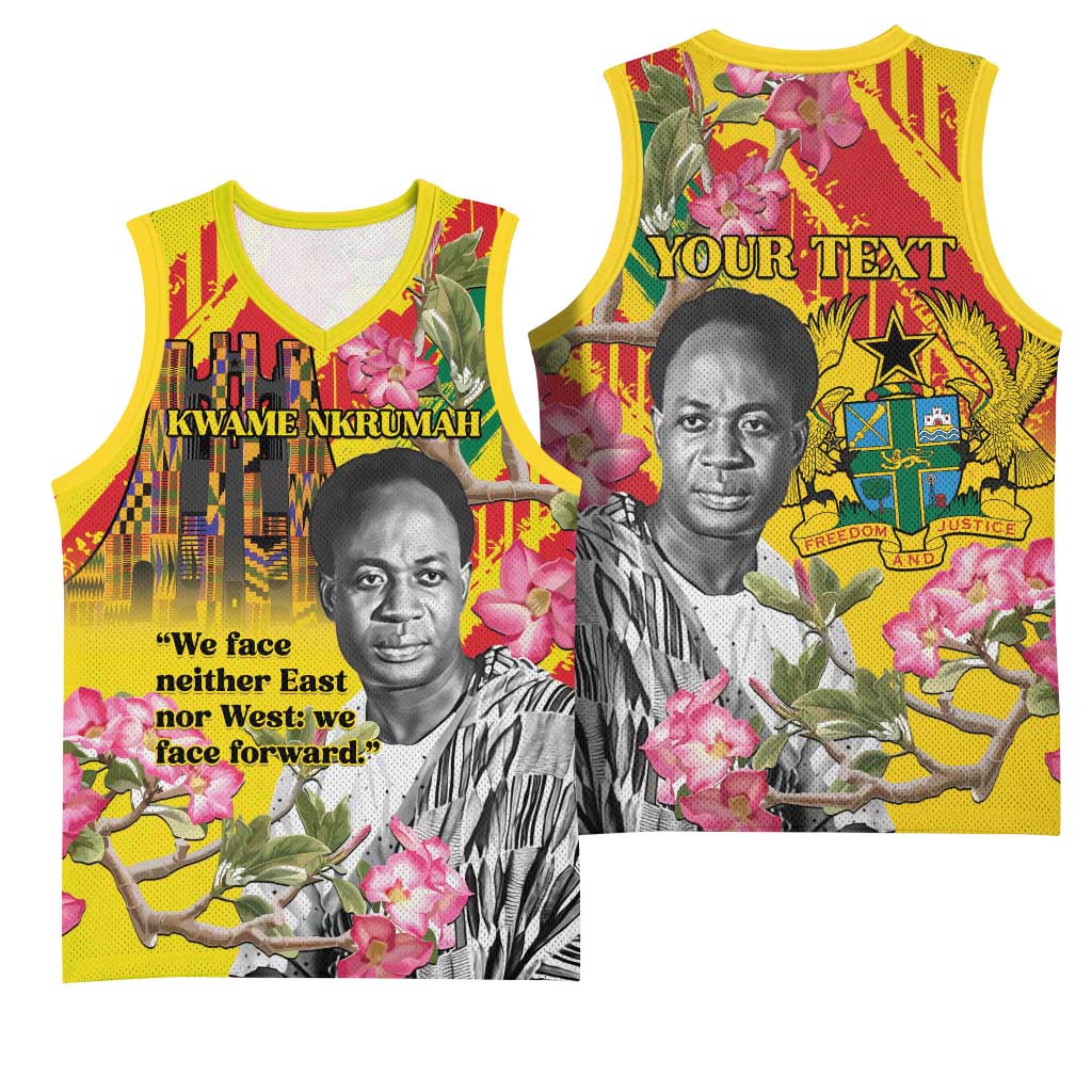 Personalized Ghana Kwame Nkrumah Memorial Day Basketball Jersey Mausoleum Impala Lily LT15