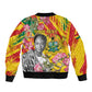 Personalized Ghana Kwame Nkrumah Memorial Day Bomber Jacket Mausoleum Impala Lily - African Pride