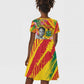 Personalized Ghana Kwame Nkrumah Memorial Day Kid Short Sleeve Dress Mausoleum Impala Lily - African Pride