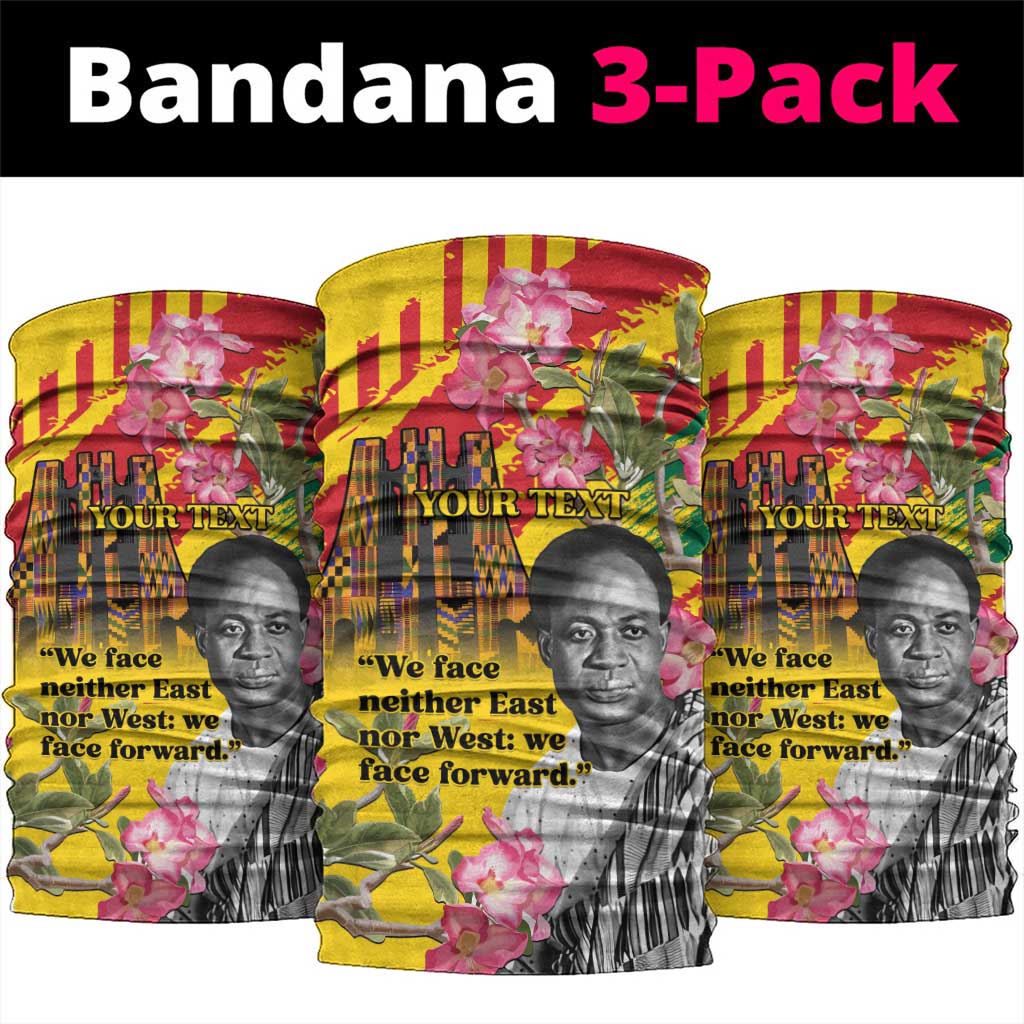 Personalized Ghana Kwame Nkrumah Memorial Day Neck Gaiter Mausoleum Impala Lily LT15