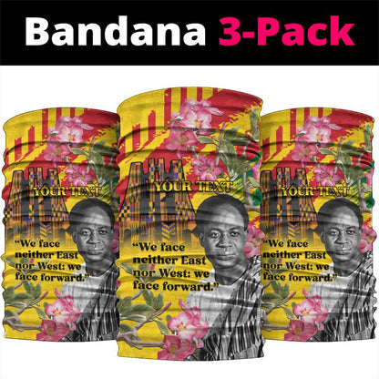 Personalized Ghana Kwame Nkrumah Memorial Day Neck Gaiter Mausoleum Impala Lily LT15