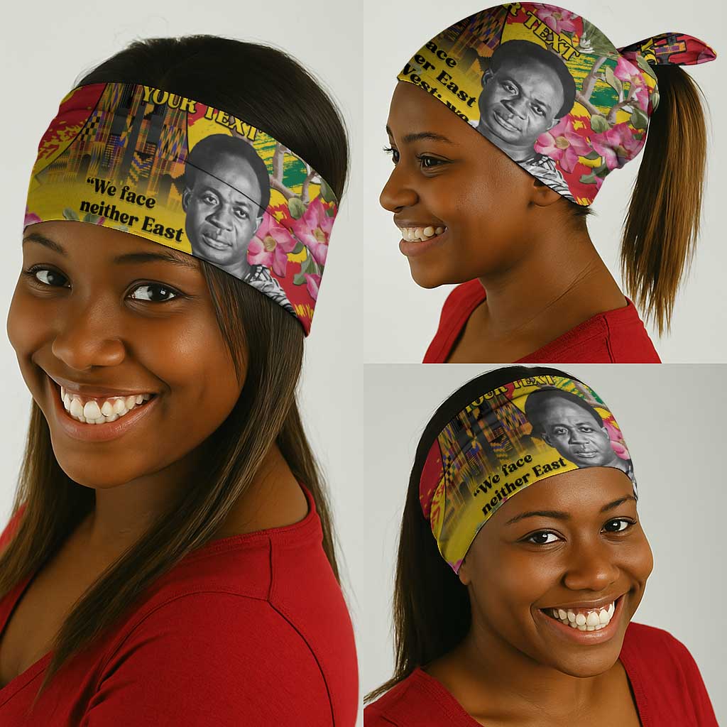 Personalized Ghana Kwame Nkrumah Memorial Day Neck Gaiter Mausoleum Impala Lily LT15