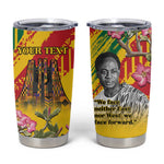 Personalized Ghana Kwame Nkrumah Memorial Day Tumbler Cup Mausoleum Impala Lily - African Pride