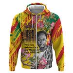 Personalized Ghana Kwame Nkrumah Memorial Day Zip Hoodie Mausoleum Impala Lily - African Pride