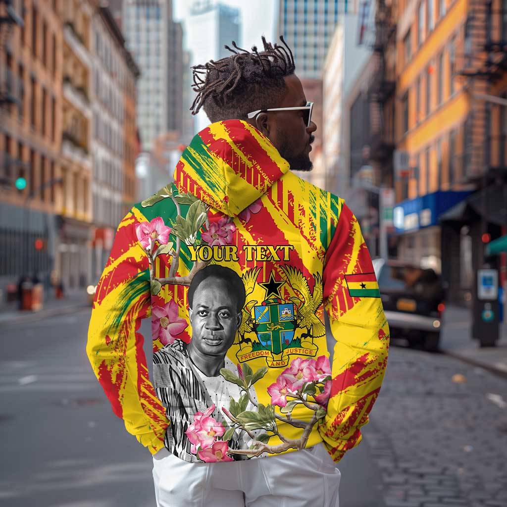 Personalized Ghana Kwame Nkrumah Memorial Day Zip Hoodie Mausoleum Impala Lily - African Pride