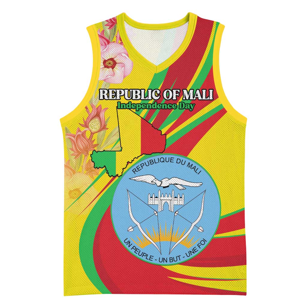 Personalized Afro Mali Basketball Jersey Happy 65th Anniversary Independence LT15