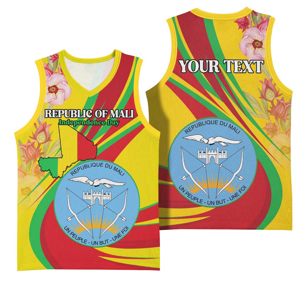 Personalized Afro Mali Basketball Jersey Happy 65th Anniversary Independence LT15