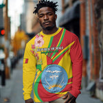 Personalized Afro Mali Long Sleeve Shirt Happy 65th Anniversary Independence - African Pride