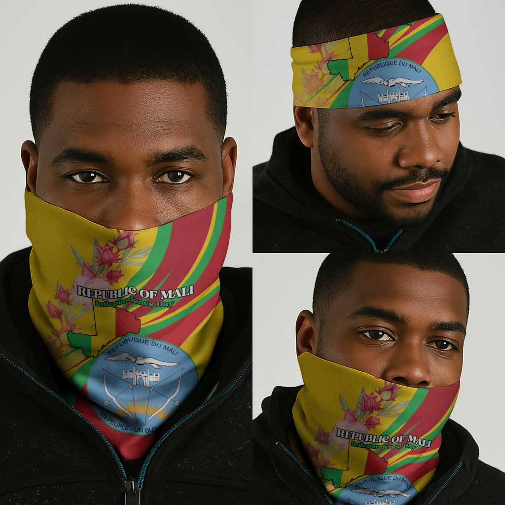Afro Mali Neck Gaiter Happy 65th Anniversary Independence LT15