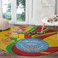Afro Mali Round Carpet Happy 65th Anniversary Independence - African Pride