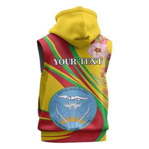 Personalized Afro Mali Sleeveless Hoodie Happy 65th Anniversary Independence - African Pride