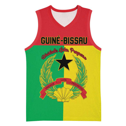 Personalized Guinea-Bissau Basketball Jersey Basic Flag Style LT15