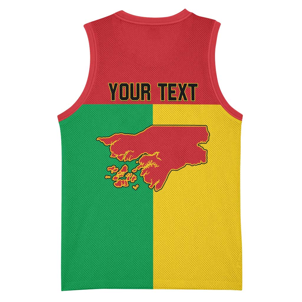 Personalized Guinea-Bissau Basketball Jersey Basic Flag Style LT15