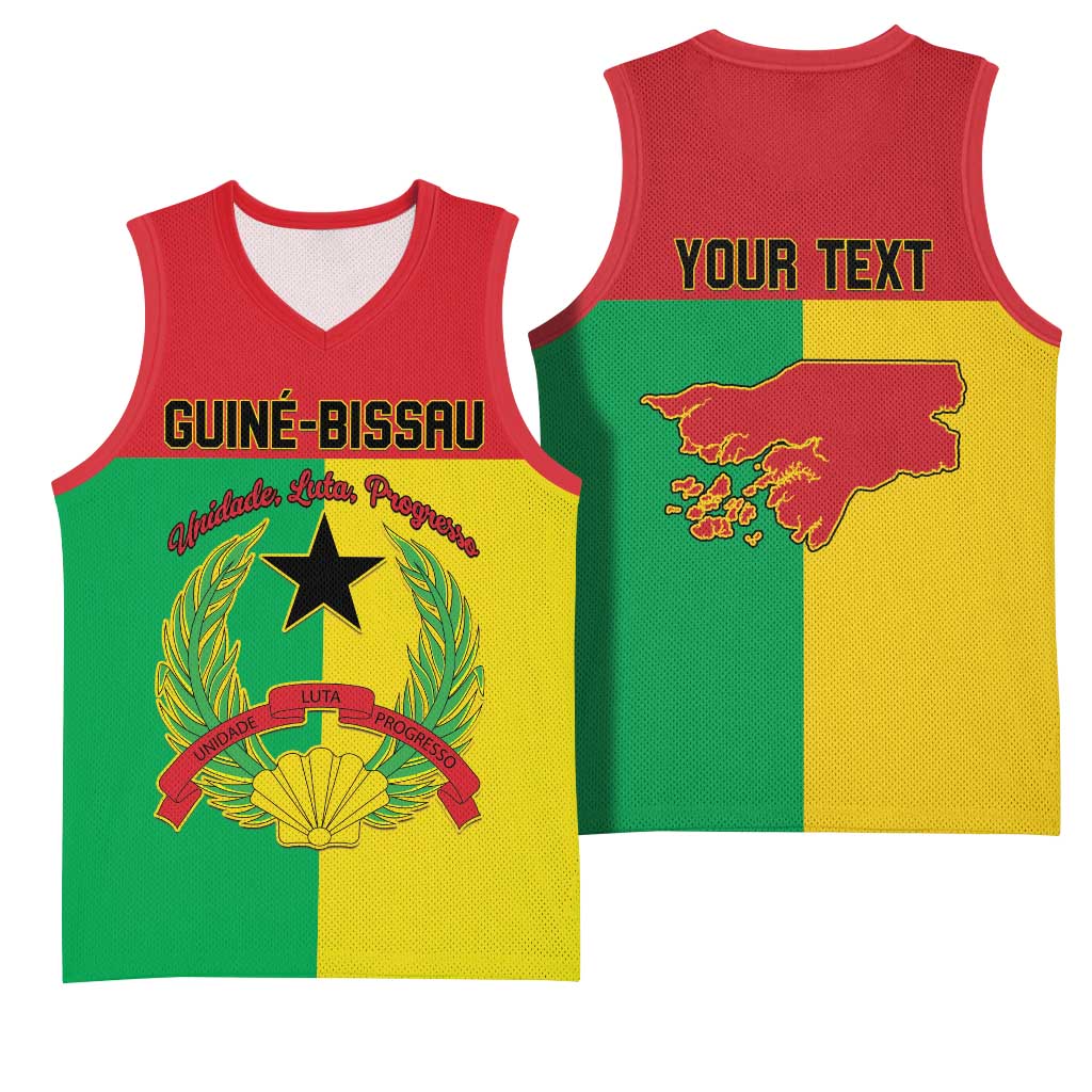 Personalized Guinea-Bissau Basketball Jersey Basic Flag Style LT15