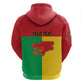 Personalized Guinea-Bissau Zip Hoodie Basic Flag Style - African Pride