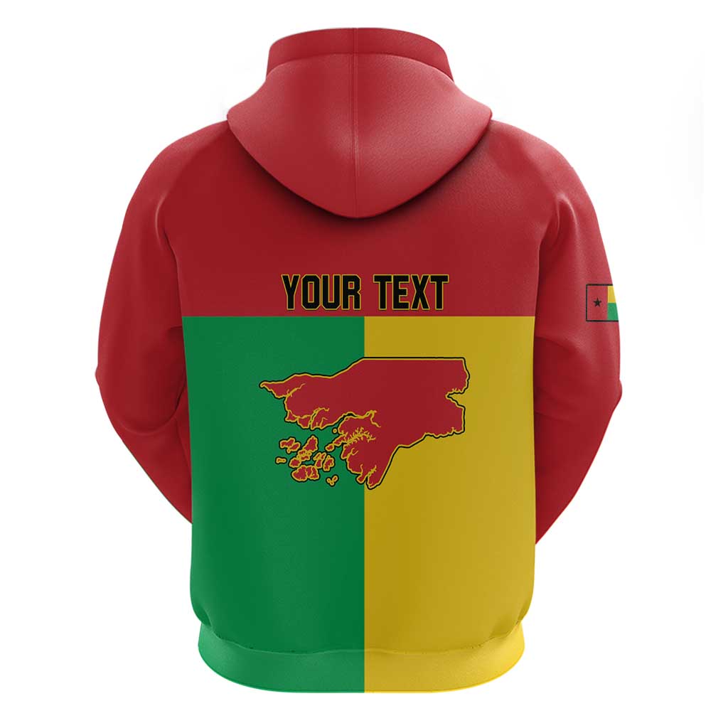 Personalized Guinea-Bissau Zip Hoodie Basic Flag Style - African Pride