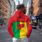 Personalized Guinea-Bissau Zip Hoodie Basic Flag Style - African Pride