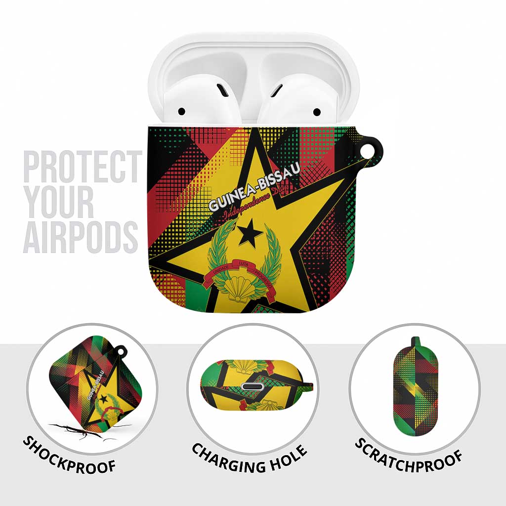 Guinea-Bissau Independence Day AirPods Case Coat Of Arms With Map