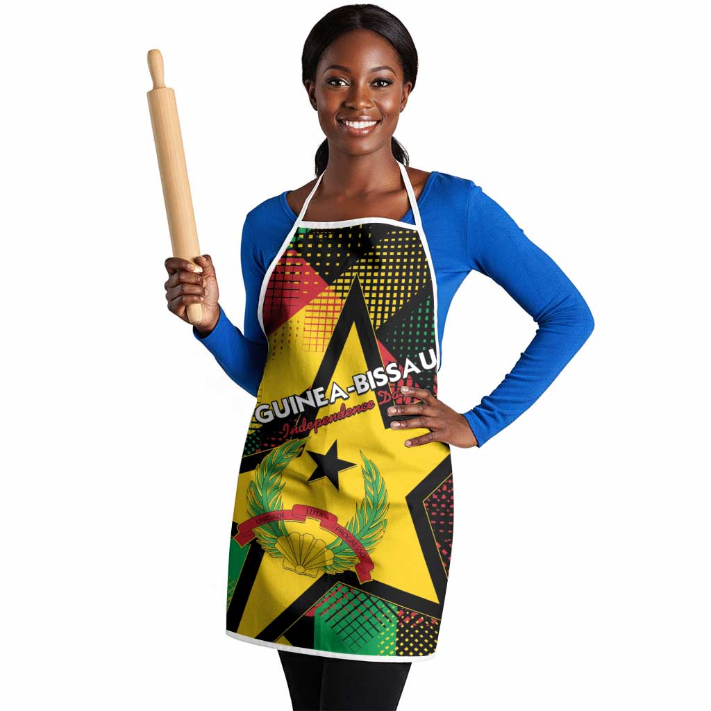 Guinea-Bissau Independence Day Apron Coat Of Arms With Map
