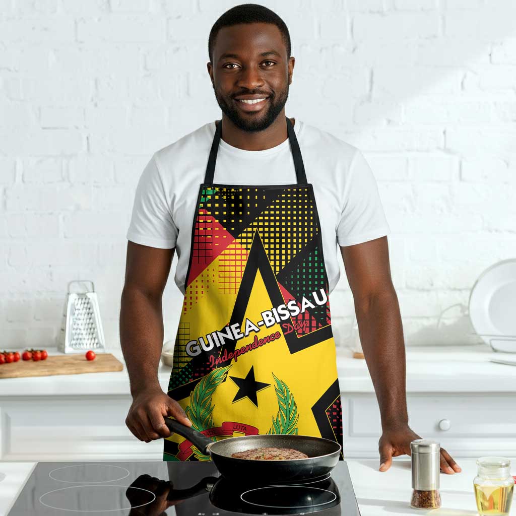 Guinea-Bissau Independence Day Apron Coat Of Arms With Map