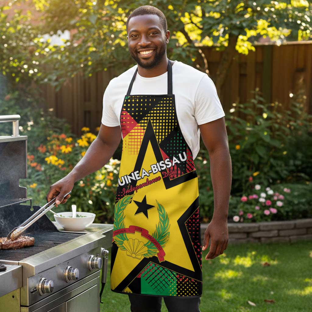 Guinea-Bissau Independence Day Apron Coat Of Arms With Map