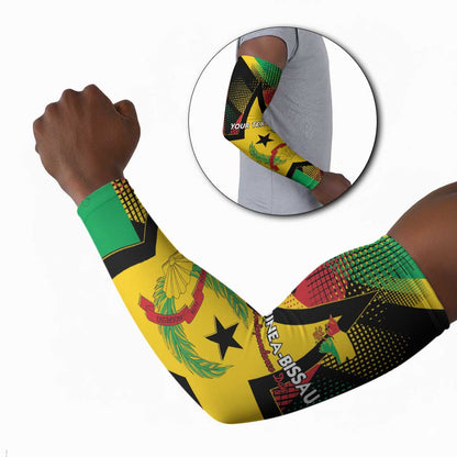 Personalized Guinea-Bissau Independence Day Arm Sleeves Coat Of Arms With Map