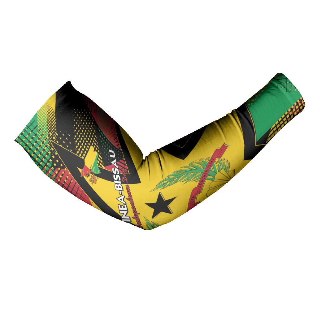 Personalized Guinea-Bissau Independence Day Arm Sleeves Coat Of Arms With Map