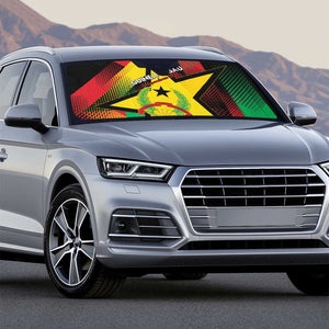 Guinea-Bissau Independence Day Auto Sun Shade Coat Of Arms With Map