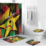 Guinea-Bissau Independence Day Bathroom Set Coat Of Arms With Map
