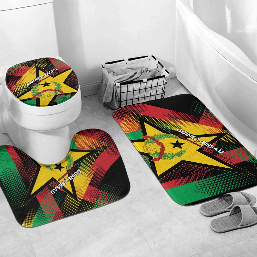 Guinea-Bissau Independence Day Bathroom Set Coat Of Arms With Map